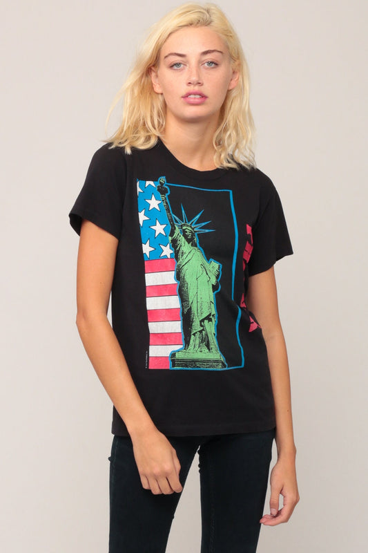 80s Statue of Liberty Phoenix Graphic T-Shirt Unisex Medium