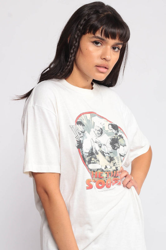 80s The Three Stooges Graphic T-Shirt Comedy Television Unisex Large