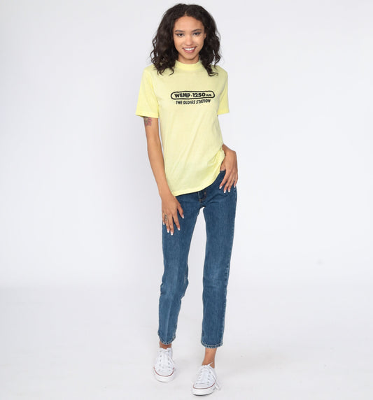 80s WEMP 1250 AM Oldies Radio Station Graphic T-Shirt Small