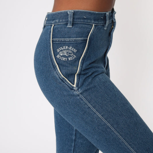 90s Jeanjer High Waist Skinny Jeans Blue Denim Small 27