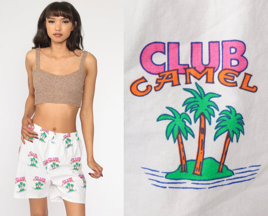 90s Joe Camel Boxer Shorts Cotton Print Open Fly Small
