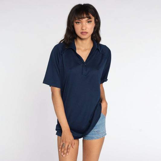 70s Wausau Country Club Bowling Uniform Shirt Navy Phyllis Orioles Large