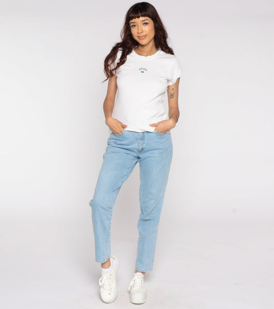 90s Malibu California Zip Code 90265 Graphic Baby Tee Small