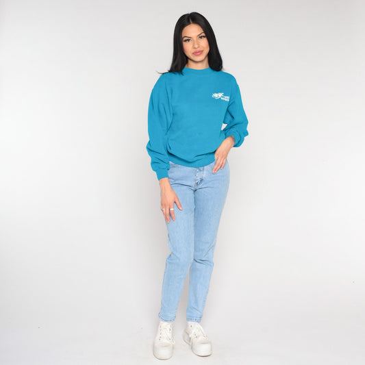 90s Sake Bombers Graphic Sweatshirt Blue Crewneck Medium