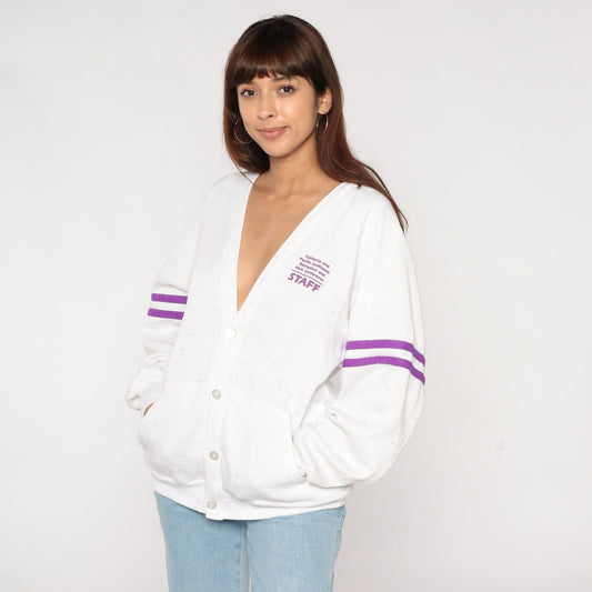 90s California Pacific Southwest Recreation Park Conference Cardigan White XXL