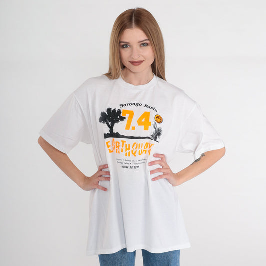 1992 Morongo Basin Earthquake Graphic Tee 90s California T-Shirt Extra Large XL