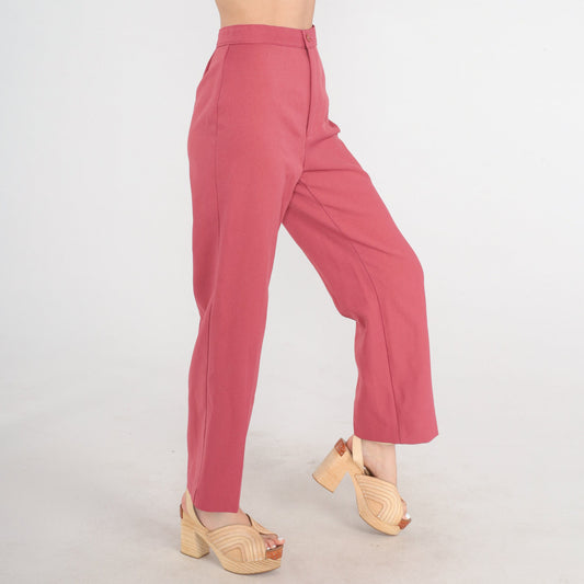 70s Levi's Bend Over High-Waist Tapered Trousers Pink Extra Small XS