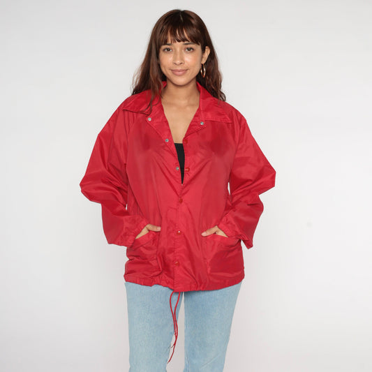 70s Auburn Sportswear Casino Windbreaker Red Sam's Town Gold River Laughlin Nevada Medium