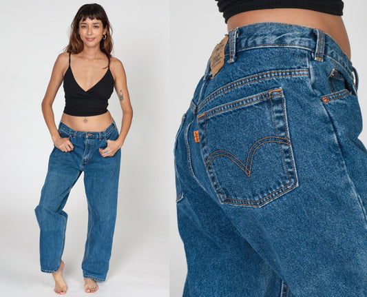 Levi's Y2K High-Waist Straight Leg Jeans Blue Denim 36x30