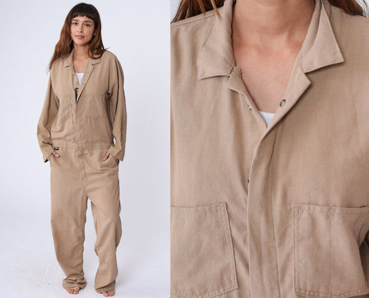 80s Stanco Nomex Tan Coveralls Workwear Jumpsuit Men's Large