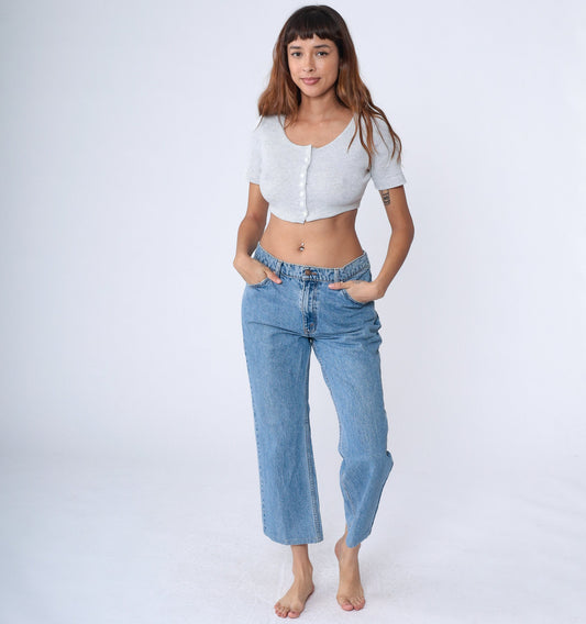 90s Levi's 503 Bootcut Jeans Blue Denim Mid Rise Men's 34