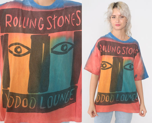 1994 Rolling Stones Voodoo Lounge Tour Tie Dye Band Tee Extra Large XL