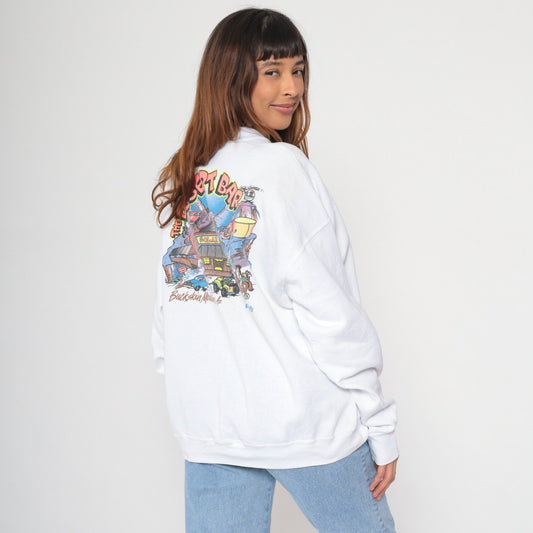 90s Nellie E Saloon Parker Arizona Graphic Sweatshirt White Crewneck Extra Large XXL