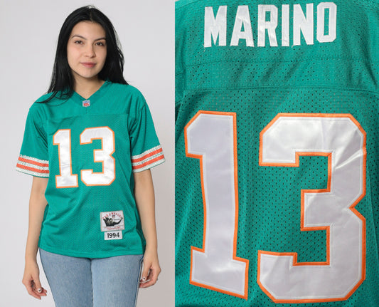 Mitchell & Ness Dan Marino #13 Miami Dolphins 1994 Jersey Green Kids Large