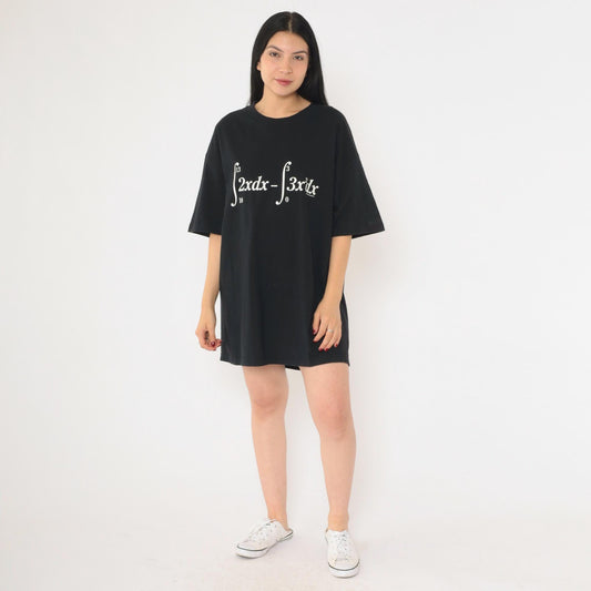 Y2K Math Graphic Tee Black Do The Math Integral Equation Crewneck Extra Large