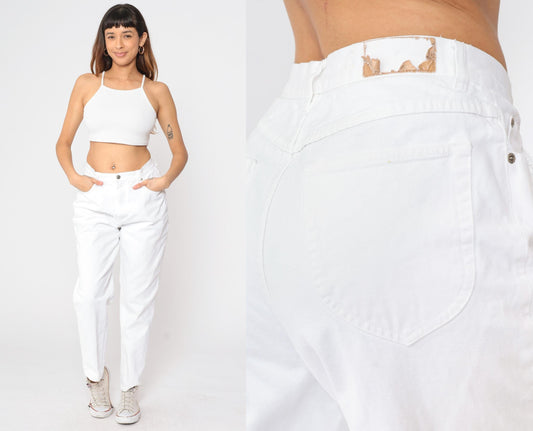 Y2K Cherokee White Tapered High-Rise Mom Jeans 00s Denim Medium 30