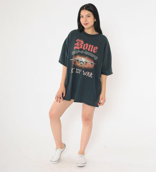 1997 Bone Thugs-N-Harmony Art of War Tour T-Shirt Black Cotton Extra Large XL