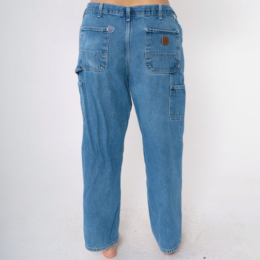 Y2K Carhartt Jeans Men's 36x30 High Waisted Straight Leg Cargo Denim