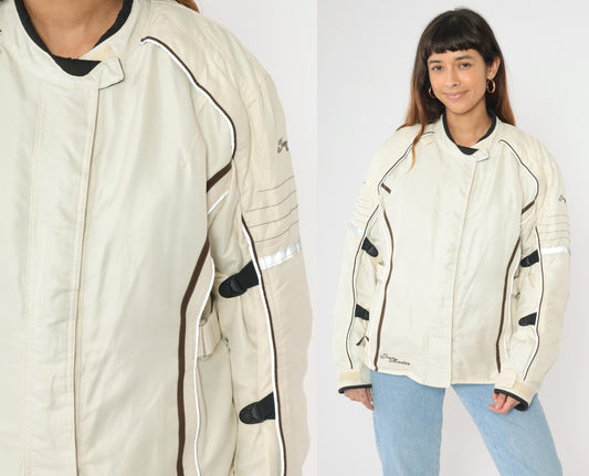 Tourmaster Trinity 3.0 Women's Motorcycle Jacket Cream Reflective Plus MD/18