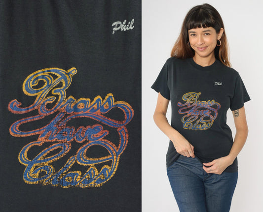80s Brass Have Class Graphic T-Shirt Black Single Stitch Small