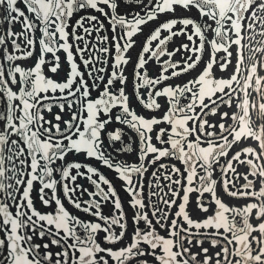 60s Paisley Mini Dress Black White Mod Tank A-Line Small