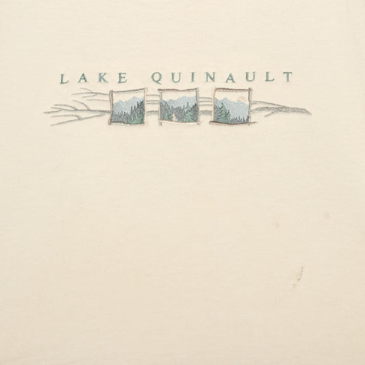 90s Lake Quinault Landscape Cream Crewneck Sweatshirt Extra Large XL