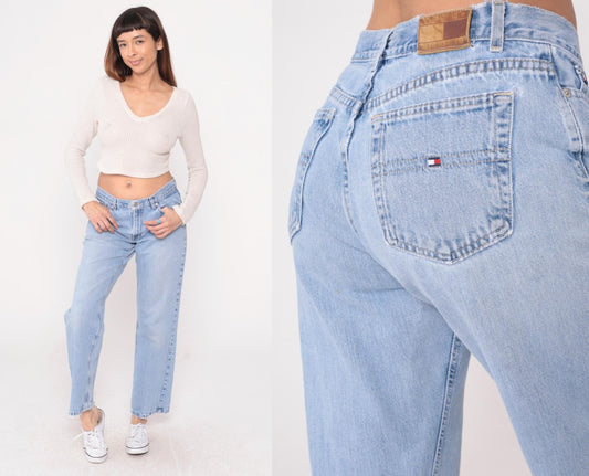 Tommy Hilfiger Y2K Light Wash Straight Leg Jeans Mid Rise Medium M