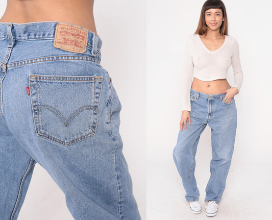 Levi's 550 Y2K Light Wash High Rise Straight Leg Jeans 36x32
