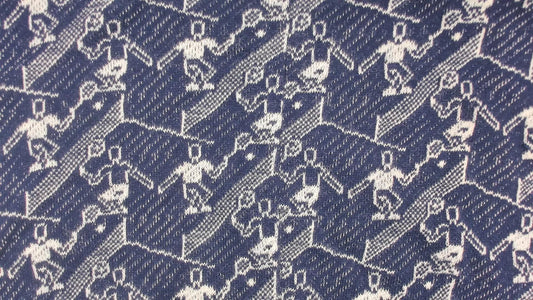 70s Navy Tennis Print Sleeveless Tunic White Trim Mini Dress Extra Small XS