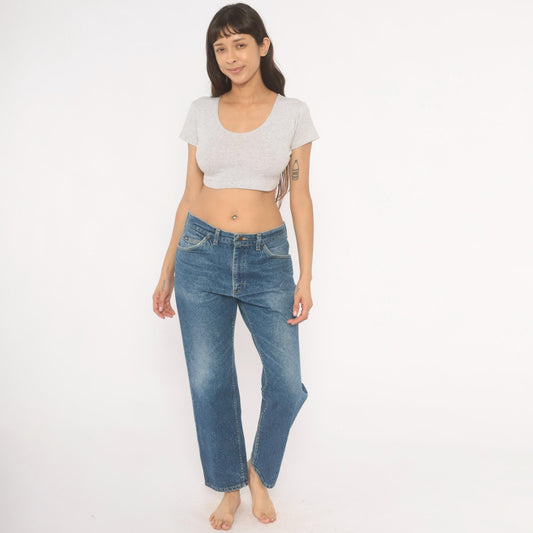 Lee Straight Leg Jeans 2000s Medium Wash Mid Rise 34x30