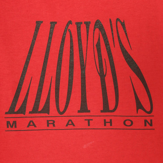 90s Lloyd's Marathon Tee Fruit of the Loom Red Graphic Coach Crewneck Extra Large XL