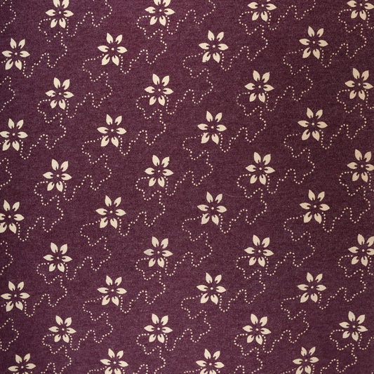 90s Kavio Designs Floral Tee Plum Ditsy Print Cotton Tunic Large L