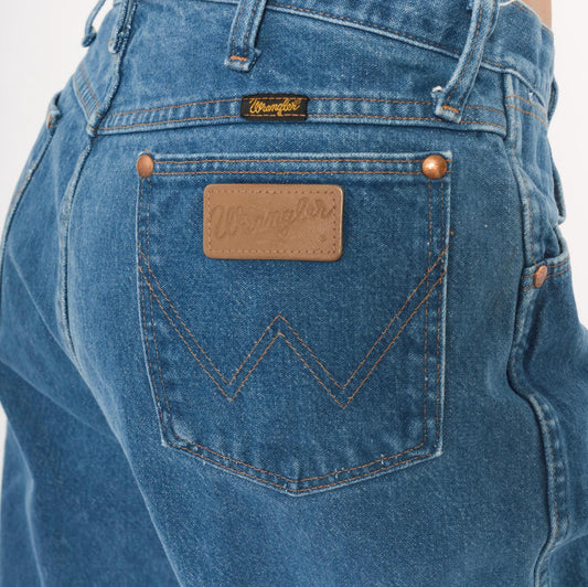 90s Wrangler Mom Jeans High Waist Straight Leg Blue Denim 35x36