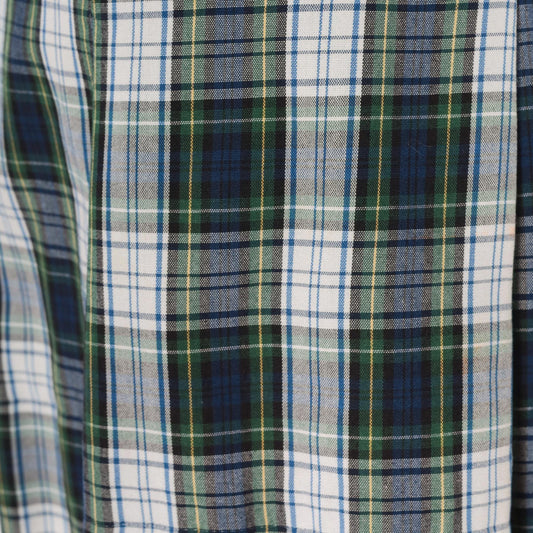 80s Donalds Navy Green Plaid Pleated Skort Tartan Mini Small S
