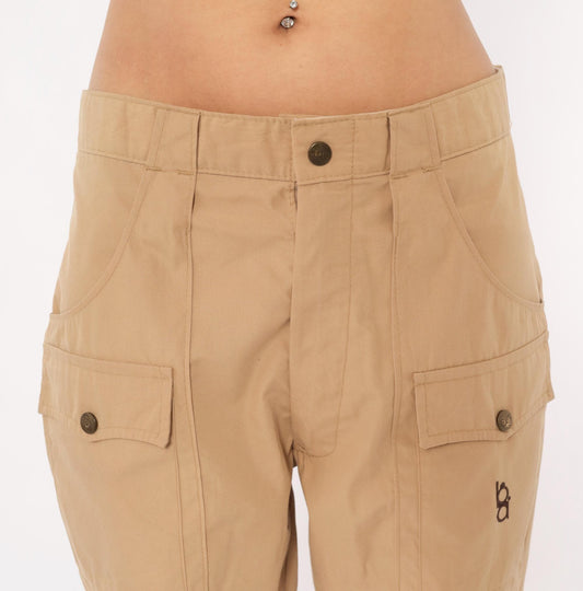 80s Bob Allen Cargo Pants Tan Cotton Straight Leg Low Rise Extra Large XL