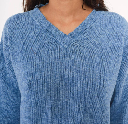 90s Westbound Colorblock Cotton Pullover V-Neck Cable Knit Extra Large XL