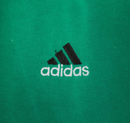 Adidas Three Stripe Embroidered Tee 2000s Green Cotton Extra Large XL