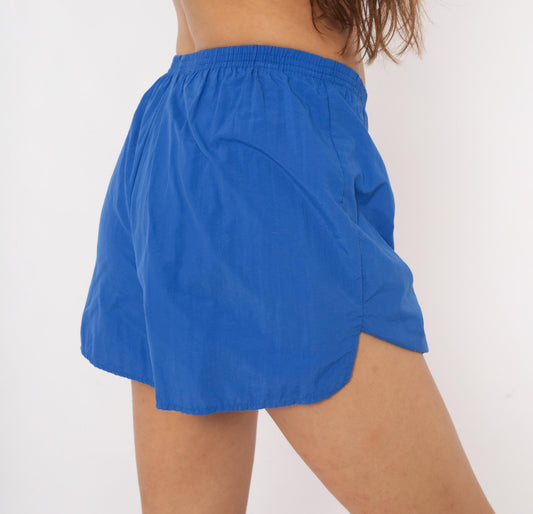 80s Moving Comfort Cobalt Running Shorts Nylon Athletic Small