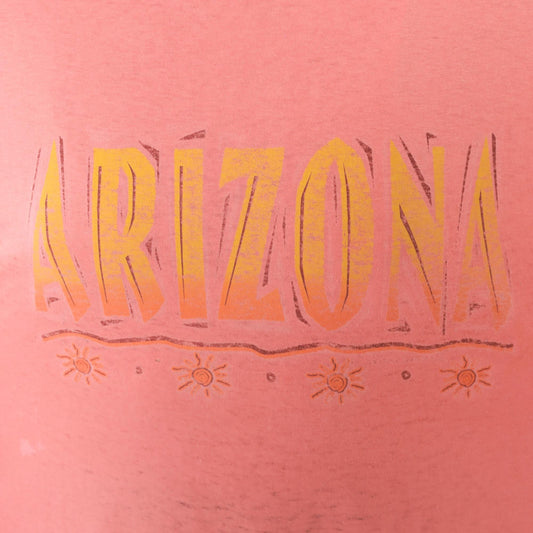 90s Arizona Souvenir Tee Coral Pink Sun Graphic Cotton Unisex Extra Large XL