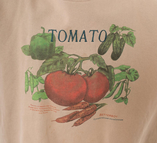 90s 5 Seasons Tomato Garden Vegetable Graphic Sweatshirt Tan Crewneck Large
