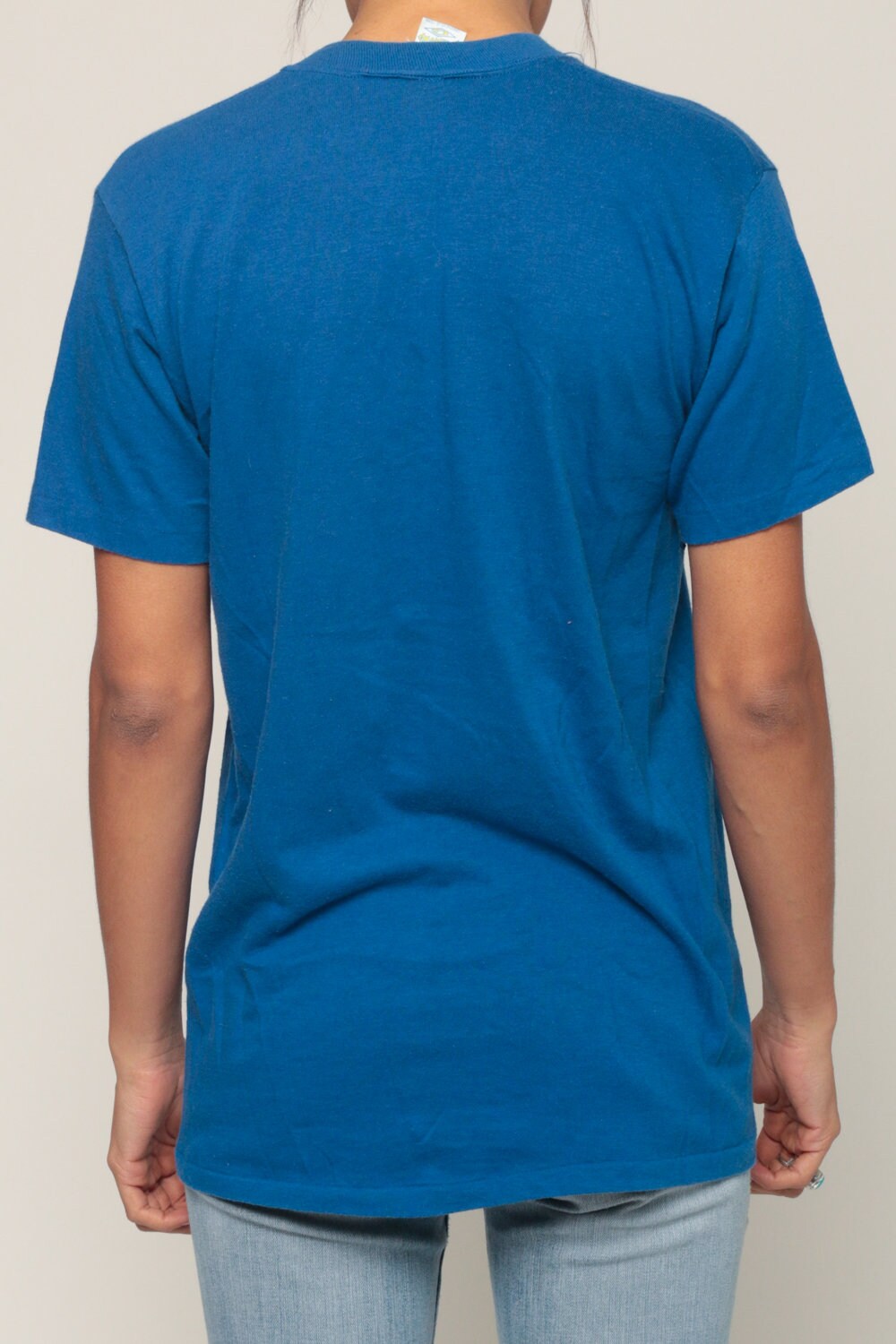 80s St. Thomas Virgin Islands Graphic T-Shirt Blue Paper Thin Medium