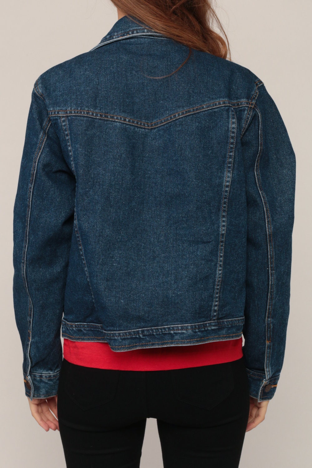 90s Bill Blass Denim Jacket Blue Jean Button-Up Small Medium