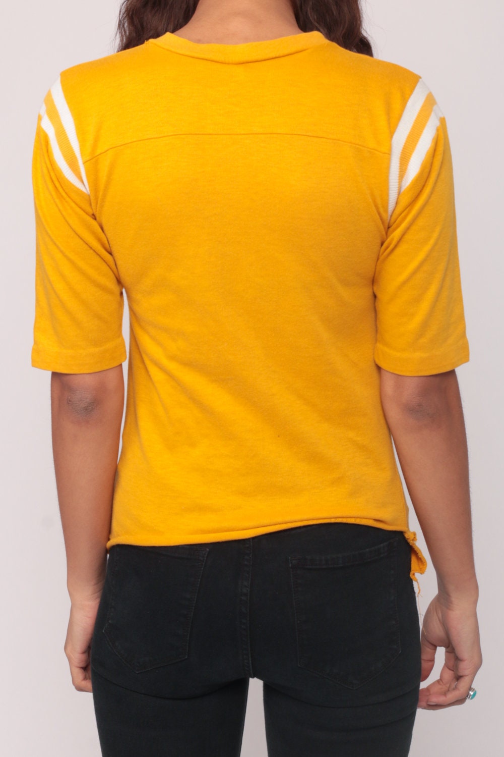 80s Missouri Tigers University Football Graphic Tee Yellow Extra Small