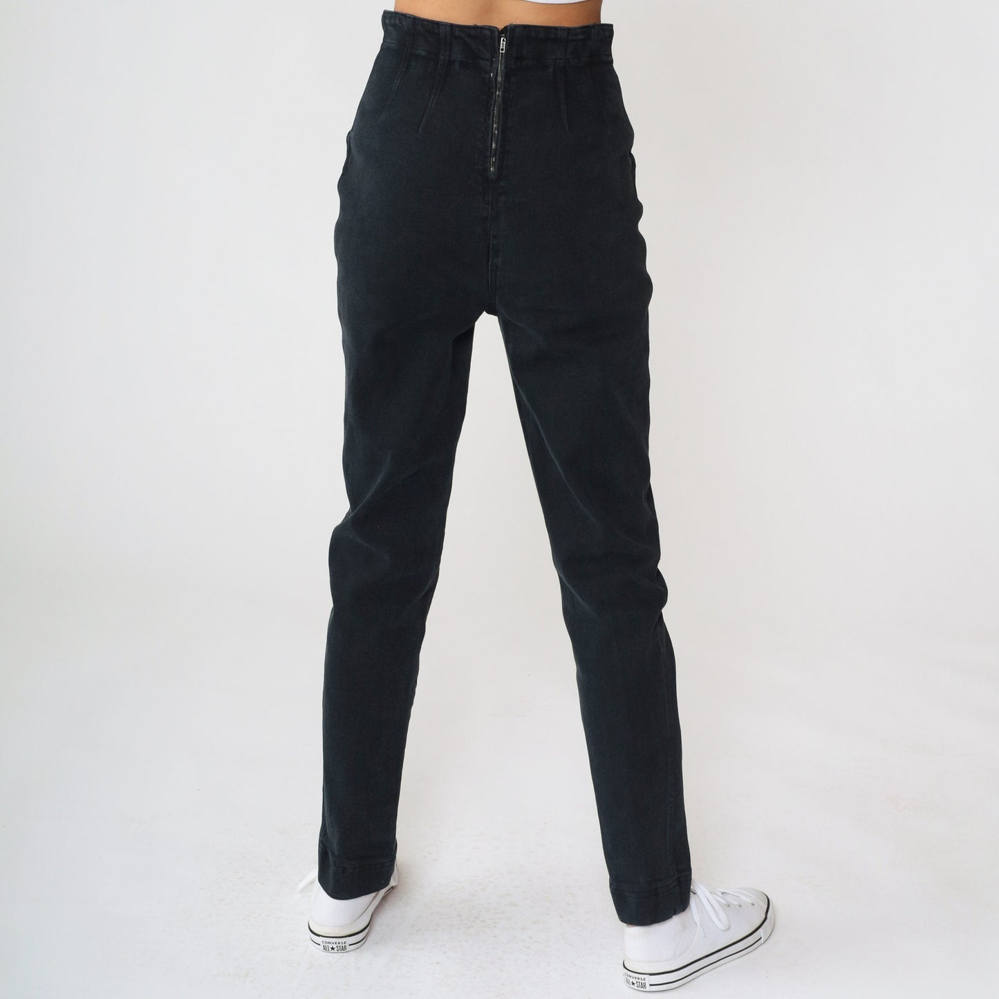90s Black High Waisted Jeggings Slim Fit Denim Spandex Small S