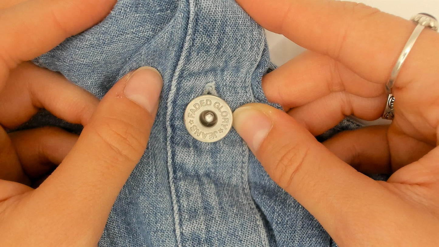 90s Blue Denim Mini Dress Empire Waist Sleeveless Button Front Medium M