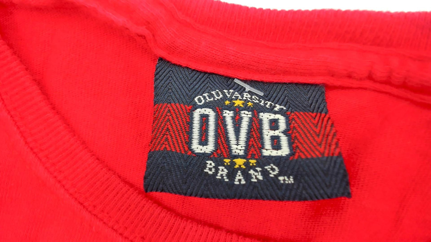90s Cowboy Boot Embroidered Cotton T-Shirt Red Graphic Tee Medium M