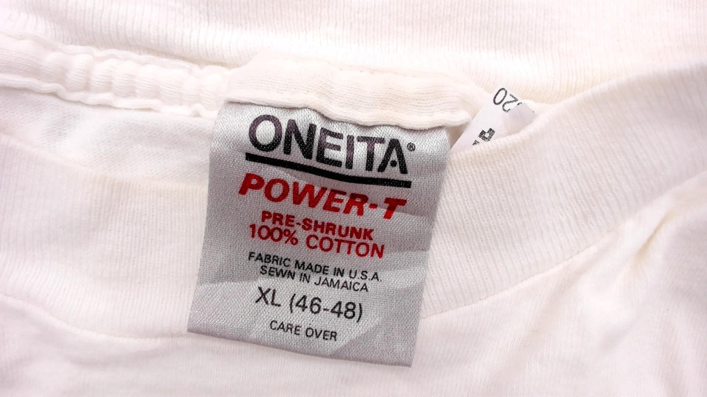90s Landmark Square Long Beach Graphic Tee White Cotton XL