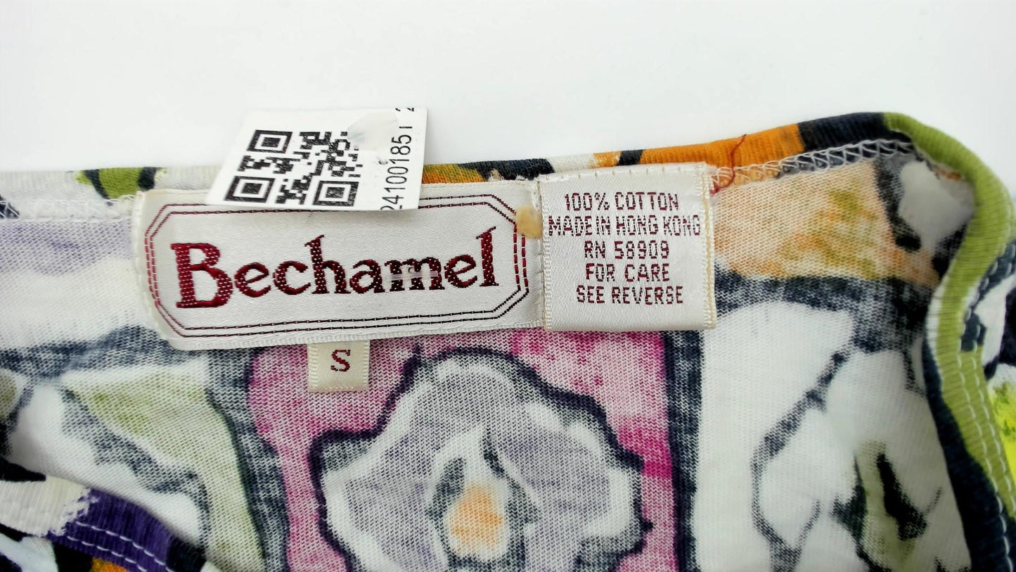 Y2K Bechamel Geometric Mosaic Cotton Tunic Multicolor Small S