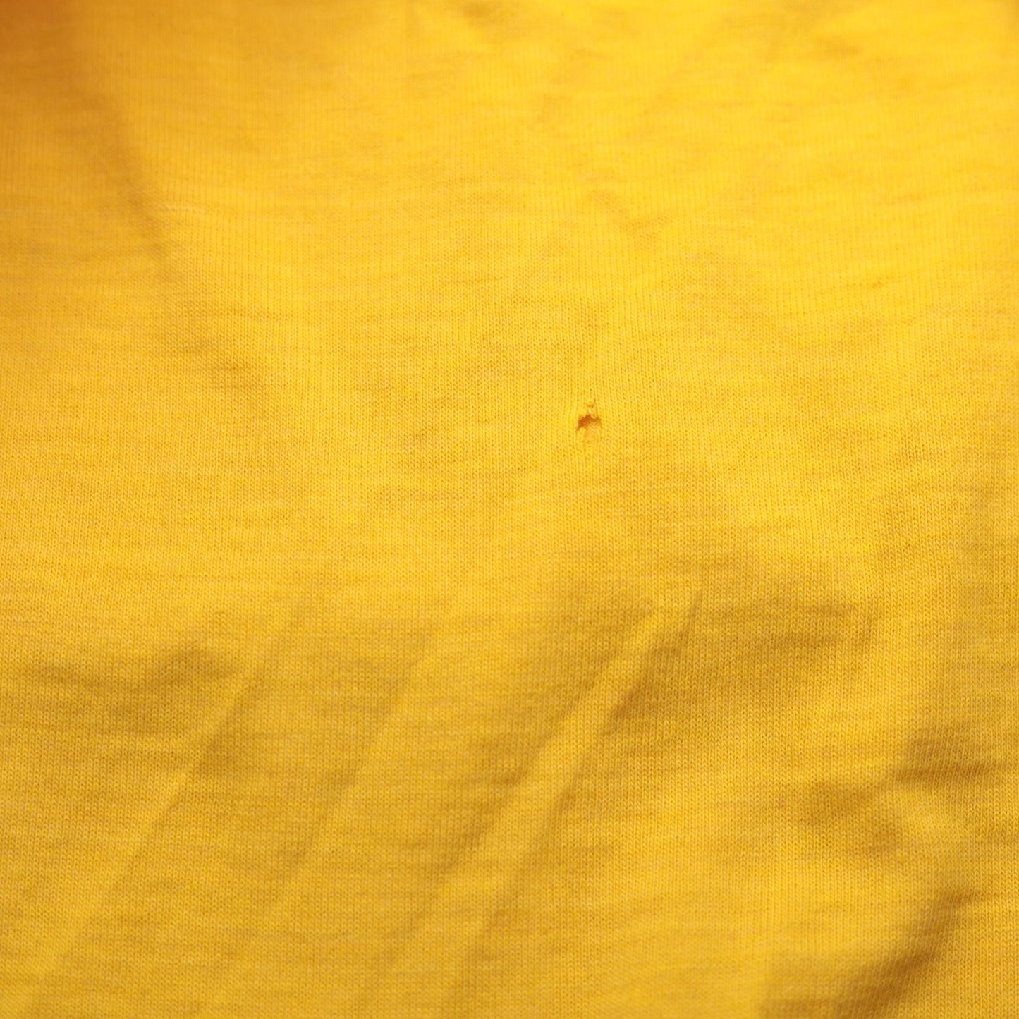 70s Yellow Mushroom Graphic Cotton T-Shirt Pocket Tee Medium