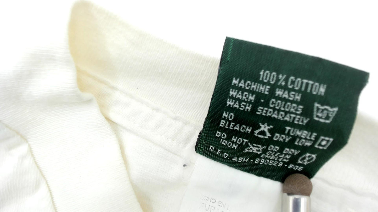 90s Sierra Madre Turtle Graphic T-Shirt White Cotton Crew Neck Medium